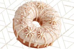 Winter Donuts PNG, Neutral Pastry Clipart, Bakery Elements Product Image 5