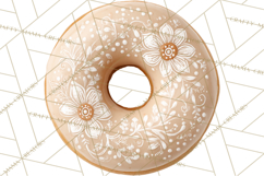 Winter Donuts PNG, Neutral Pastry Clipart, Bakery Elements Product Image 3