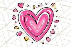 Bubblegum Pop Valentine Clipart PNG Hearts Candy Cupcakes Product Image 2