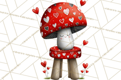 Groovy Retro Valentine Bug Clipart PNG, 70s Love Clip Art Product Image 5