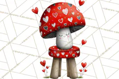 Groovy Retro Valentine Bug Clipart PNG, 70s Love Clip Art Product Image 5