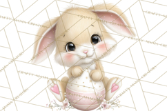 Easter Bunnies Clipart, Cute Cartoon Bunnies Png Product Image 2