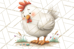 Farm Animals Clipart PNG, Cow Pig Sheep Horse Chicken Goat Product Image 3