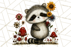 Forest Friends Woodland Animals PNG Clipart Mushrooms Art Product Image 3