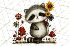 Forest Friends Woodland Animals PNG Clipart Mushrooms Art Product Image 3