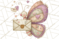 Valentine Butterfly Clipart, Heart Wing PNG Graphics Product Image 5