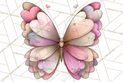 Valentine Butterfly Clipart, Heart Wing PNG Graphics Product Image 2