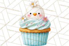 Easter Cupcakes Clipart, Pastel Easter Desserts, Bakery Png Product Image 3