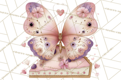 Valentine Butterfly Clipart, Heart Wing PNG Graphics Product Image 3