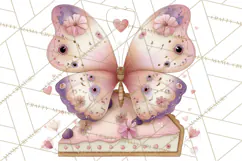 Valentine Butterfly Clipart, Heart Wing PNG Graphics Product Image 3