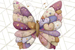 Valentine Butterfly Clipart, Heart Wing PNG Graphics Product Image 4