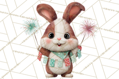 Cute New Year Clipart, Cartoon Animal New Year PNG Product Image 5