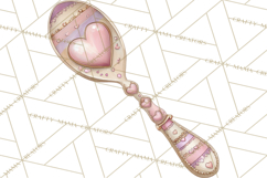 Valentine Tea Party Clipart, Romantic Teapot and Cup PNG Product Image 2