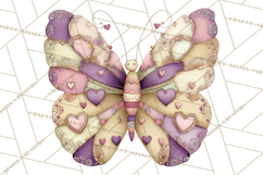 Valentine Butterfly Clipart, Heart Wing PNG Graphics Product Image 3