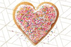 Rainbow Sprinkle Valentine Dessert Clipart PNG Product Image 3