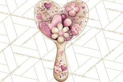 Valentine Tea Party Clipart, Romantic Teapot and Cup PNG Product Image 3