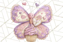 Valentine Butterfly Clipart, Heart Wing PNG Graphics Product Image 4