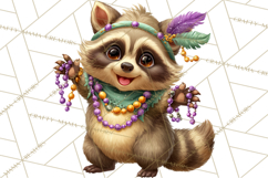 Cute Mardi Gras Characters PNG Kids Animals Carnival Clipart Product Image 5