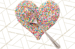 Rainbow Sprinkle Valentine Dessert Clipart PNG Product Image 5