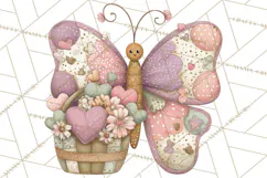 Valentine Butterfly Clipart, Heart Wing PNG Graphics Product Image 2