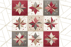 Quilt Squares Clipart PNG Rustic Patchwork Product Image 2
