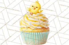 Easter Cupcakes Clipart, Pastel Easter Desserts, Bakery Png Product Image 2