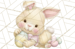 Easter Bunnies Clipart, Cute Cartoon Bunnies Png Product Image 4