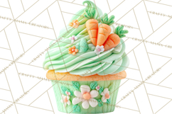 Easter Cupcakes Clipart, Pastel Easter Desserts, Bakery Png Product Image 3