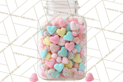 Rainbow Sprinkle Valentine Dessert Clipart PNG Product Image 3