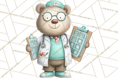 Woodland Animal Doctor Clipart Cute Pediatric Vet PNG Product Image 3