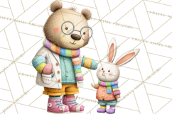Woodland Animal Doctor Clipart Cute Pediatric Vet PNG Product Image 4