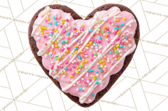 Rainbow Sprinkle Valentine Dessert Clipart PNG Product Image 4