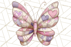 Valentine Butterfly Clipart, Heart Wing PNG Graphics Product Image 4