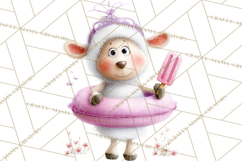 Farm Animals Pool Party Clipart, Summer Farm Animals PNG Product Image 4