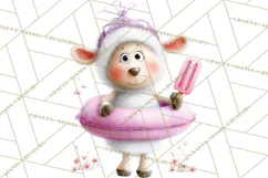 Farm Animals Pool Party Clipart, Summer Farm Animals PNG Product Image 4