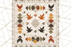 Quilt Squares Clipart PNG Rustic Patchwork Product Image 4