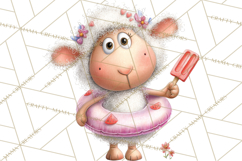 Farm Animals Pool Party Clipart, Summer Farm Animals PNG Product Image 5