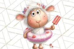 Farm Animals Pool Party Clipart, Summer Farm Animals PNG Product Image 5