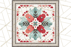 Quilt Squares Clipart PNG Rustic Patchwork Product Image 5