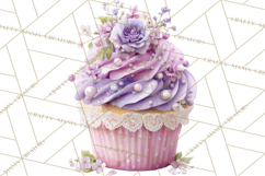 Easter Cupcakes Clipart, Pastel Easter Desserts, Bakery Png Product Image 2