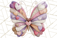 Valentine Butterfly Clipart, Heart Wing PNG Graphics Product Image 2