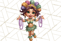 Cute Mardi Gras Characters PNG Kids Animals Carnival Clipart Product Image 3