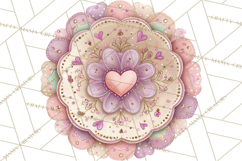 Valentine Tea Party Clipart, Romantic Teapot and Cup PNG Product Image 3