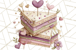 Valentine Tea Party Clipart, Romantic Teapot and Cup PNG Product Image 4