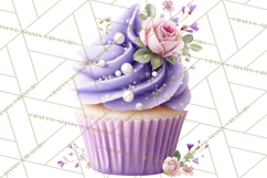 Easter Cupcakes Clipart, Pastel Easter Desserts, Bakery Png Product Image 4