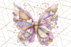 Valentine Butterfly Clipart, Heart Wing PNG Graphics Product Image 3
