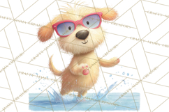 Farm Animals Pool Party Clipart, Summer Farm Animals PNG Product Image 5