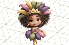 Cute Mardi Gras Characters PNG Kids Animals Carnival Clipart Product Image 5