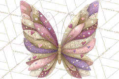 Valentine Butterfly Clipart, Heart Wing PNG Graphics Product Image 4