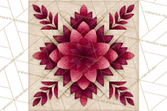 Quilt Squares Clipart PNG Rustic Patchwork Product Image 2
